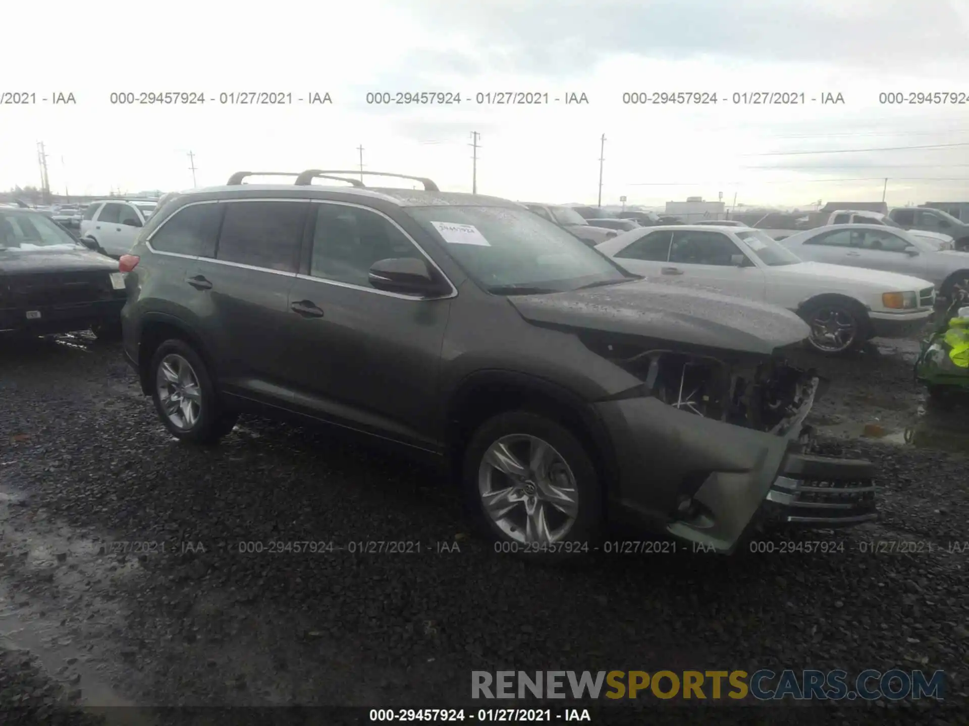 1 Photograph of a damaged car 5TDDZRFHXKS710287 TOYOTA HIGHLANDER 2019