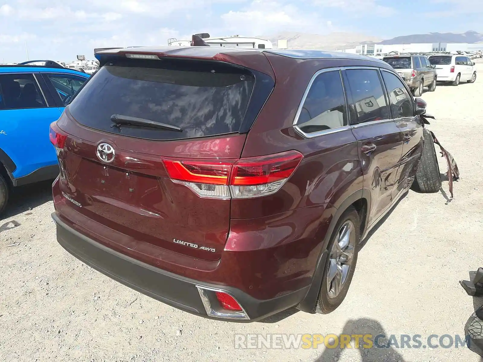 4 Фотография поврежденного автомобиля 5TDDZRFHXKS712136 TOYOTA HIGHLANDER 2019