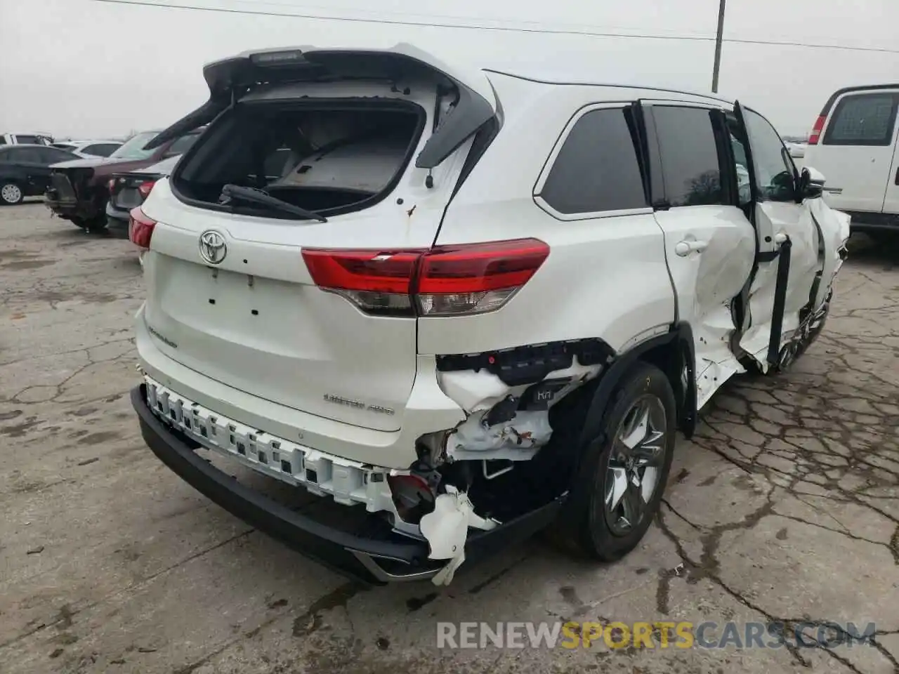 4 Фотография поврежденного автомобиля 5TDDZRFHXKS727056 TOYOTA HIGHLANDER 2019