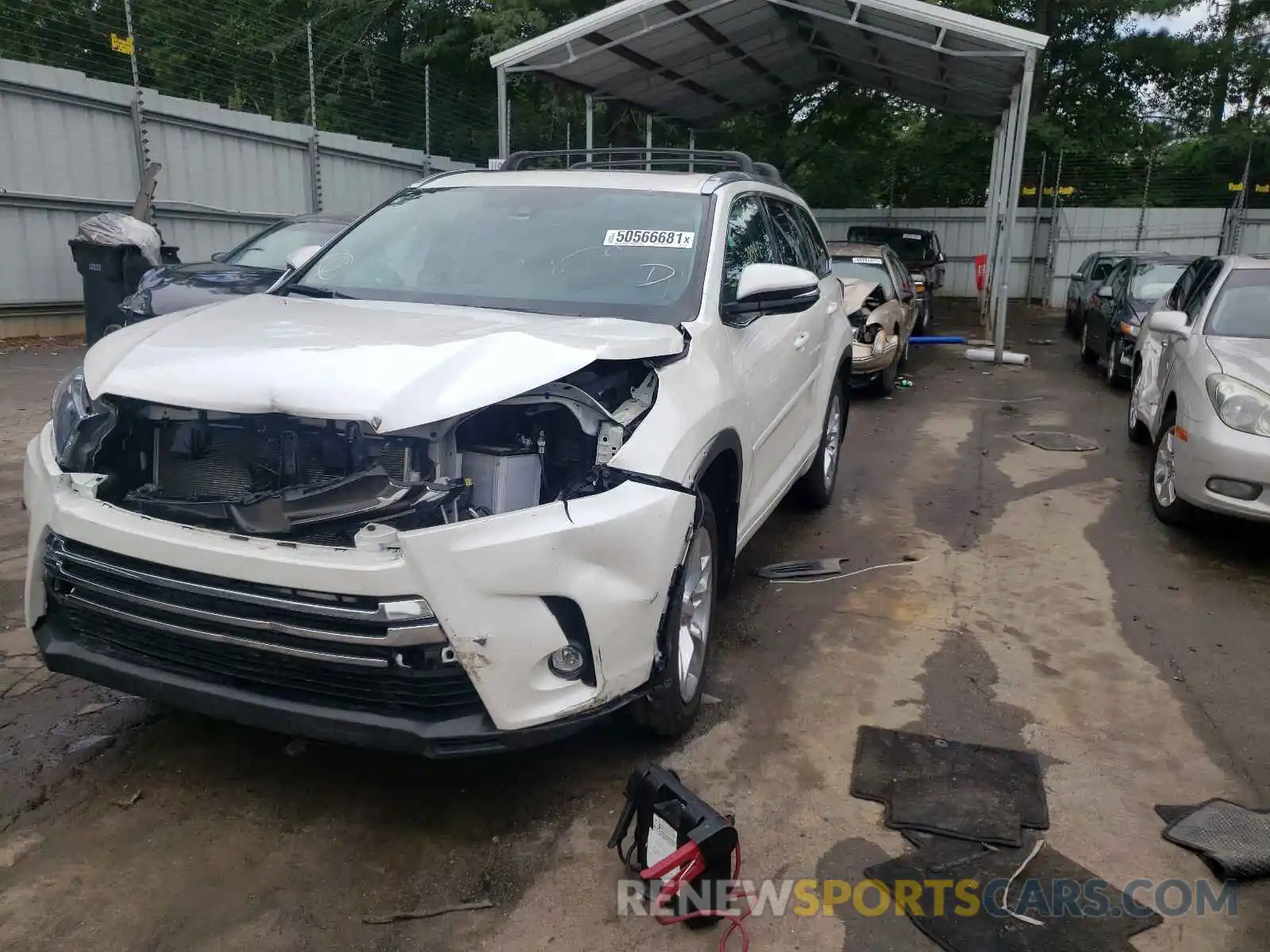 2 Photograph of a damaged car 5TDDZRFHXKS732189 TOYOTA HIGHLANDER 2019