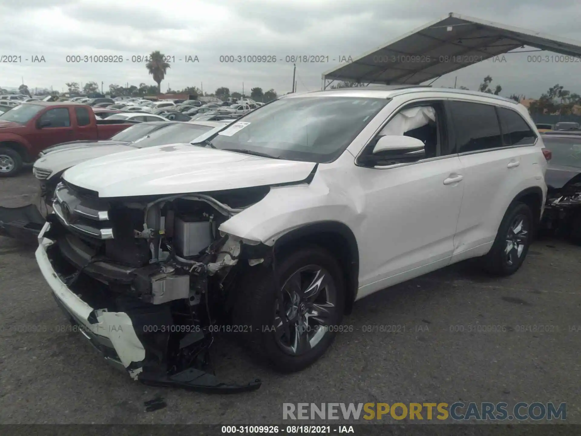 2 Photograph of a damaged car 5TDDZRFHXKS959351 TOYOTA HIGHLANDER 2019