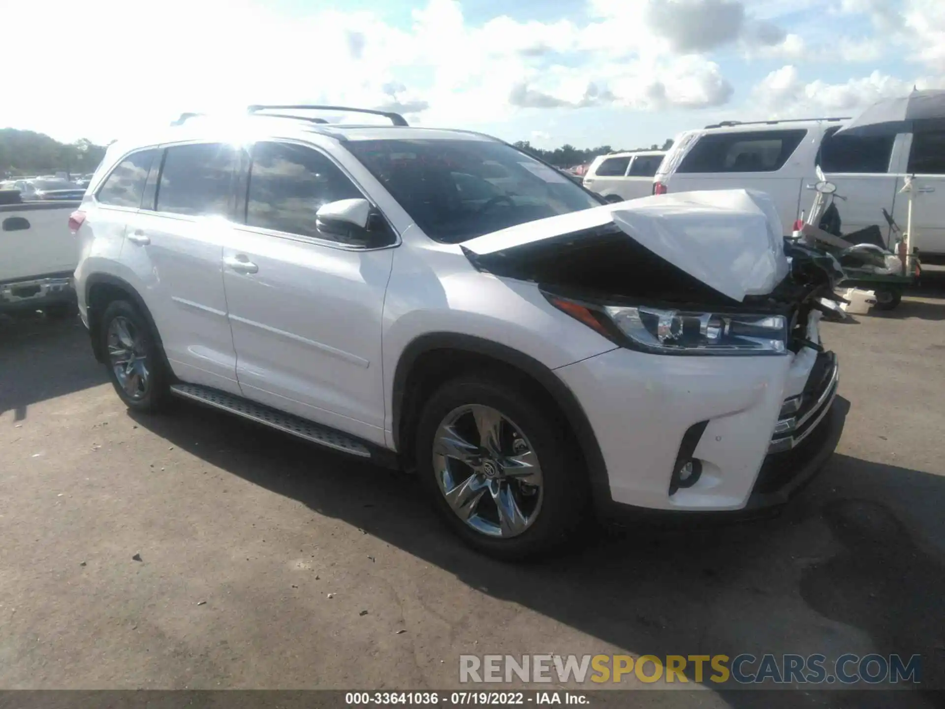 1 Photograph of a damaged car 5TDDZRFHXKS973721 TOYOTA HIGHLANDER 2019