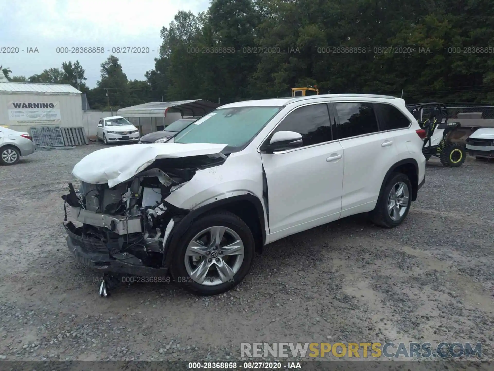 2 Photograph of a damaged car 5TDDZRFHXKS985383 TOYOTA HIGHLANDER 2019