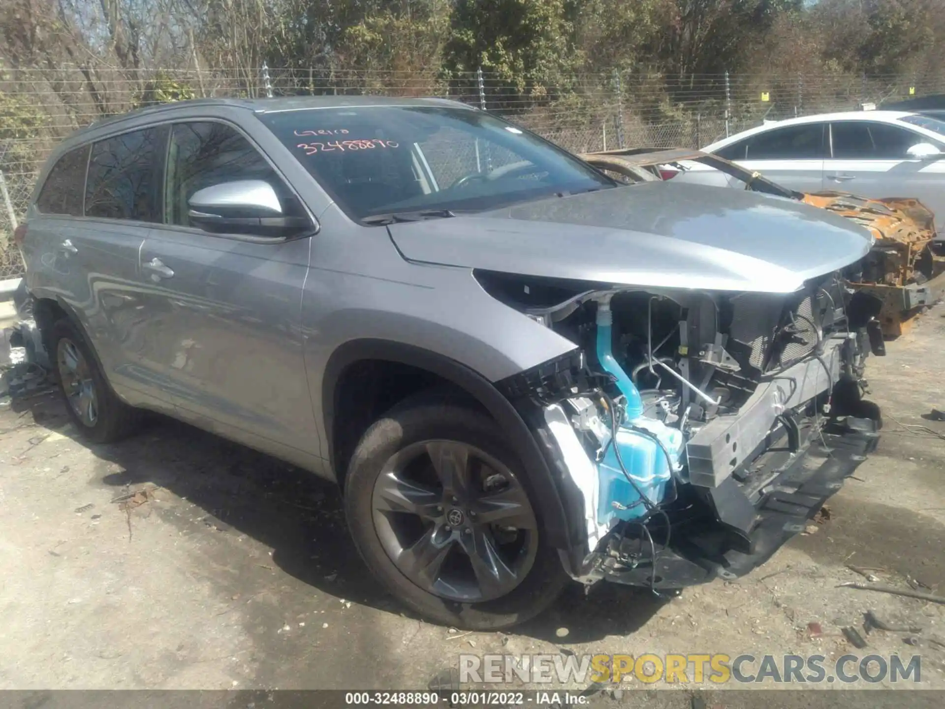 1 Photograph of a damaged car 5TDDZRFHXKS994682 TOYOTA HIGHLANDER 2019