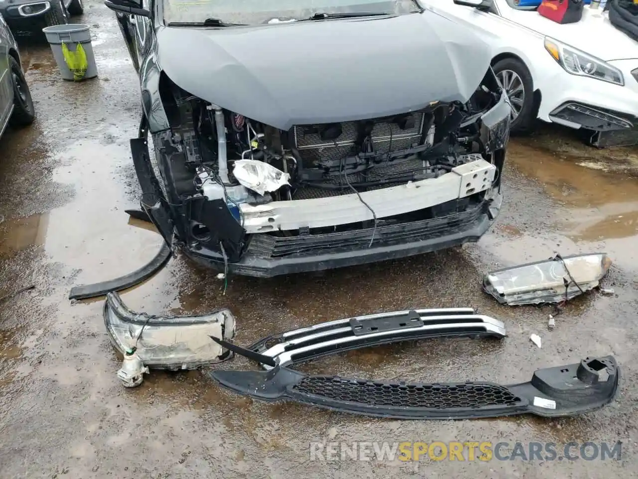 9 Photograph of a damaged car 5TDJGRFH1KS067448 TOYOTA HIGHLANDER 2019