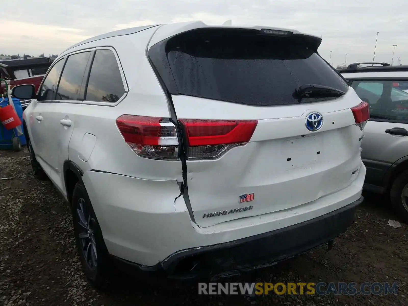 3 Фотография поврежденного автомобиля 5TDJGRFH2KS055034 TOYOTA HIGHLANDER 2019