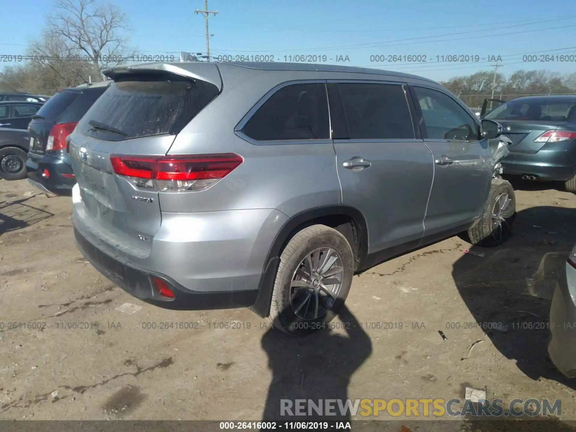 4 Фотография поврежденного автомобиля 5TDJGRFH2KS071671 TOYOTA HIGHLANDER 2019