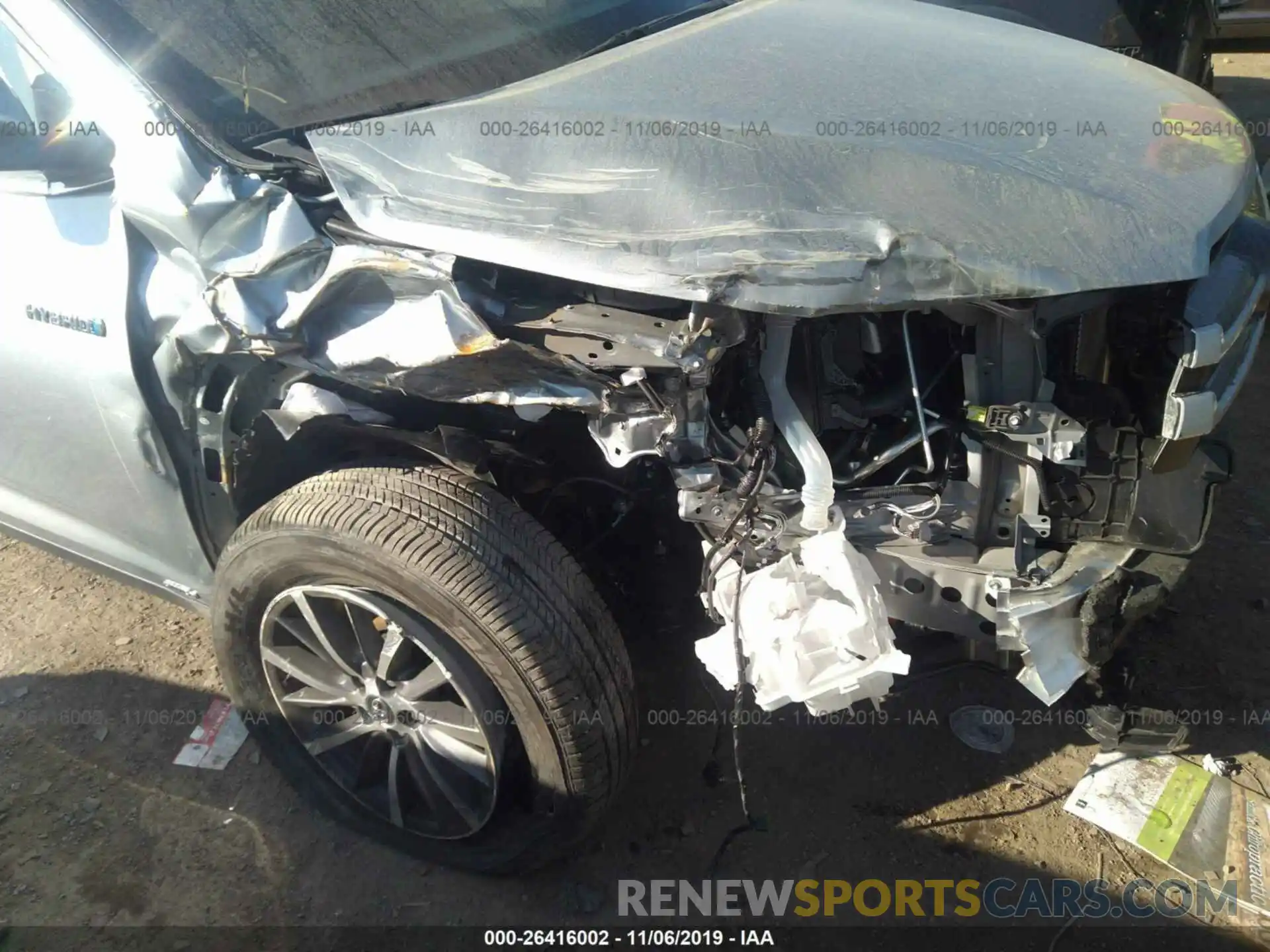 6 Photograph of a damaged car 5TDJGRFH2KS071671 TOYOTA HIGHLANDER 2019