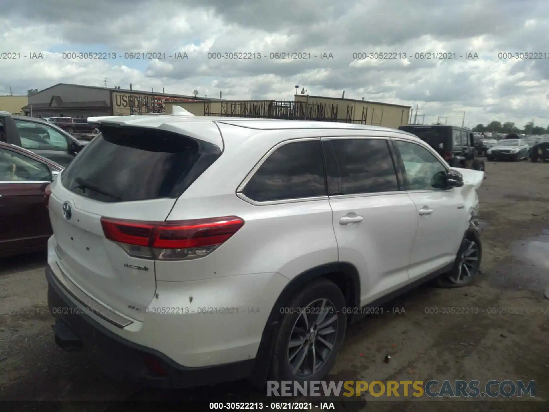 4 Фотография поврежденного автомобиля 5TDJGRFH3KS053745 TOYOTA HIGHLANDER 2019