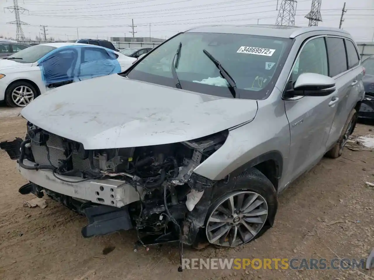 2 Photograph of a damaged car 5TDJGRFH3KS064308 TOYOTA HIGHLANDER 2019