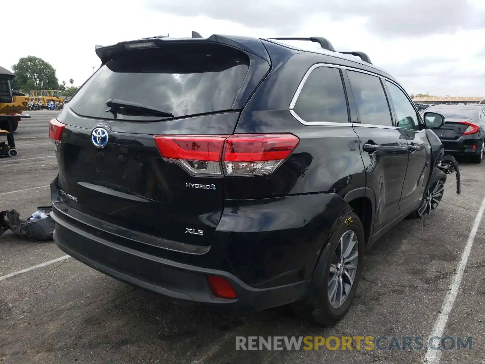 4 Фотография поврежденного автомобиля 5TDJGRFH3KS076748 TOYOTA HIGHLANDER 2019