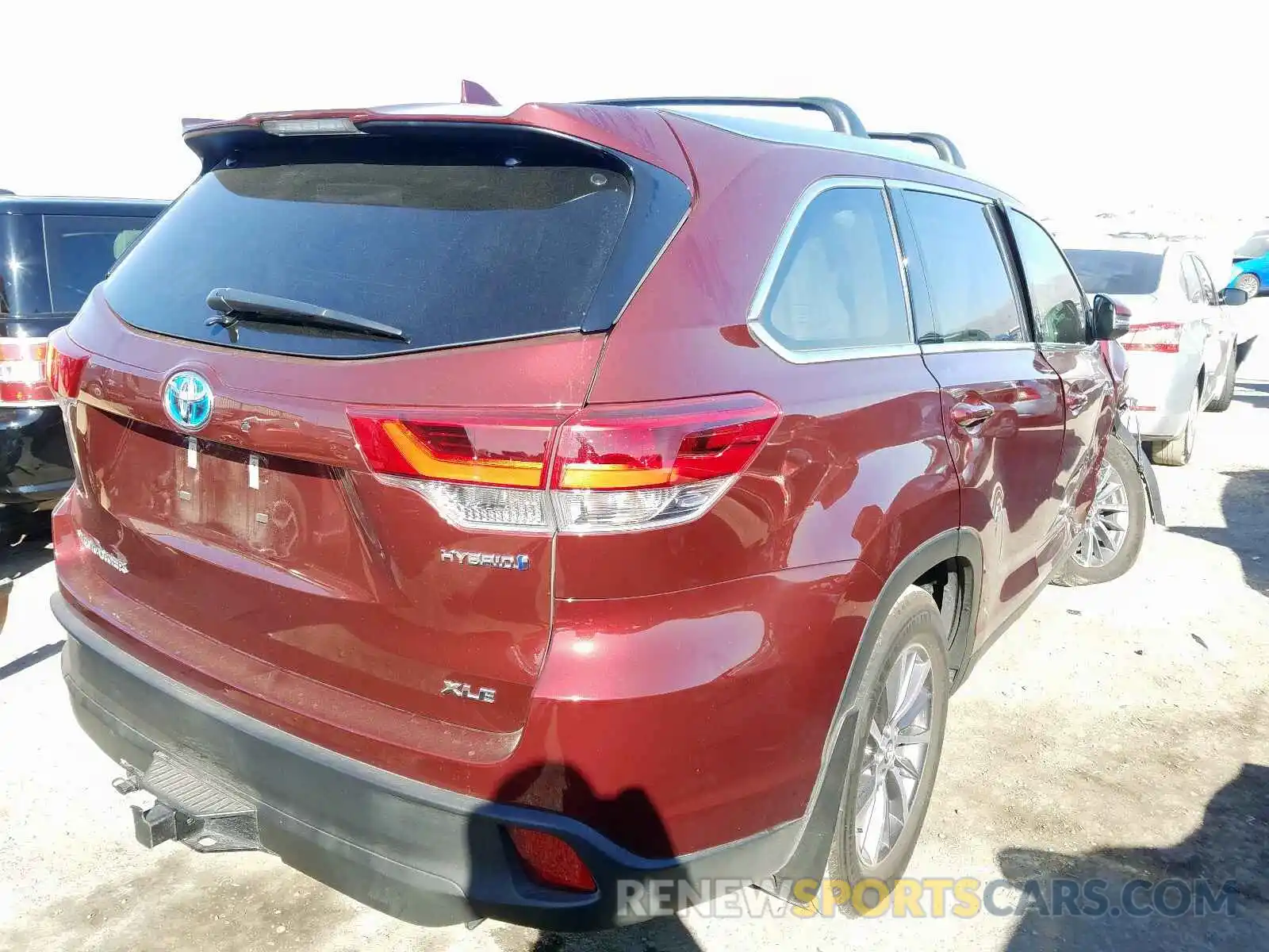 4 Фотография поврежденного автомобиля 5TDJGRFH6KS055313 TOYOTA HIGHLANDER 2019