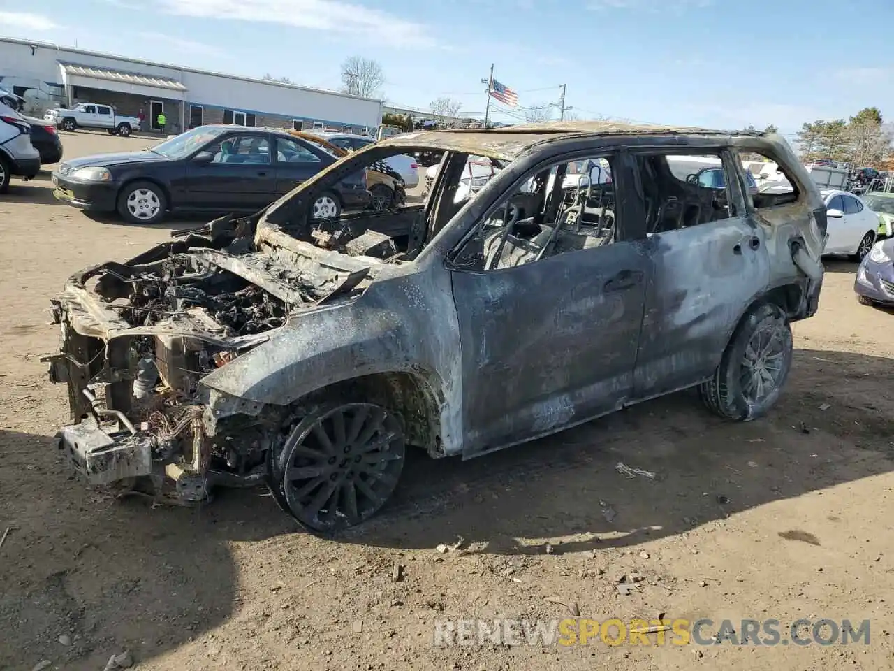 1 Photograph of a damaged car 5TDJGRFH6KS059264 TOYOTA HIGHLANDER 2019