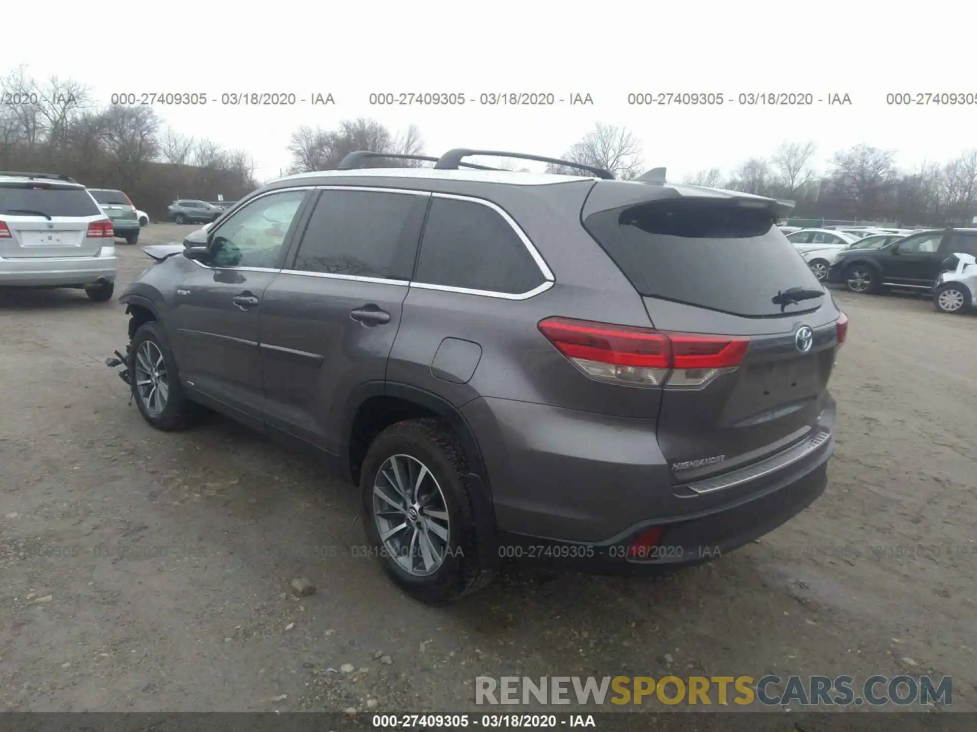 3 Фотография поврежденного автомобиля 5TDJGRFH6KS067719 TOYOTA HIGHLANDER 2019