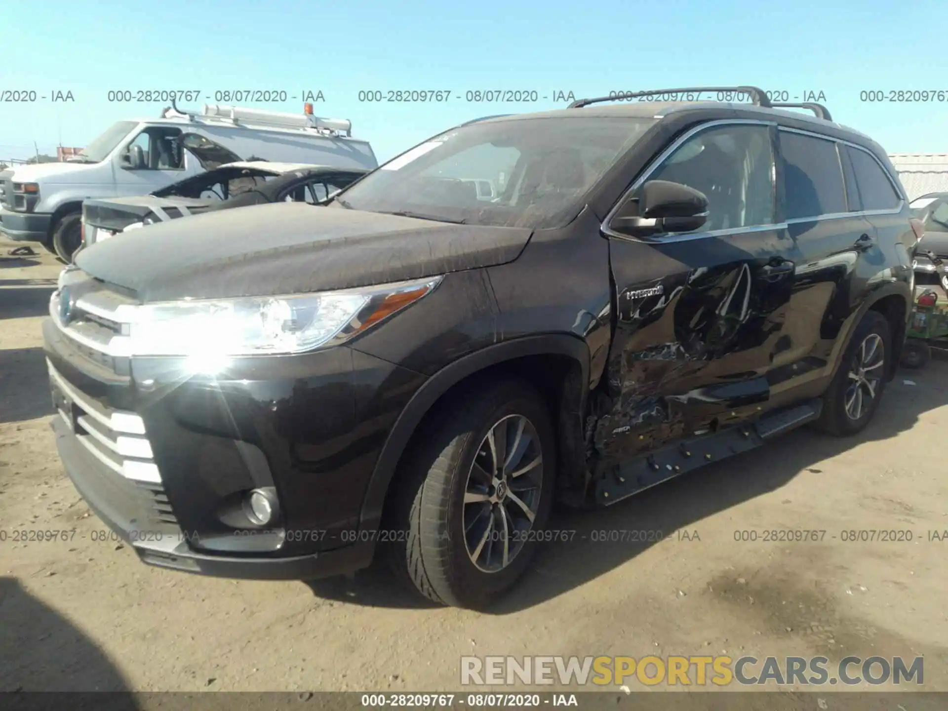 2 Photograph of a damaged car 5TDJGRFH6KS072726 TOYOTA HIGHLANDER 2019