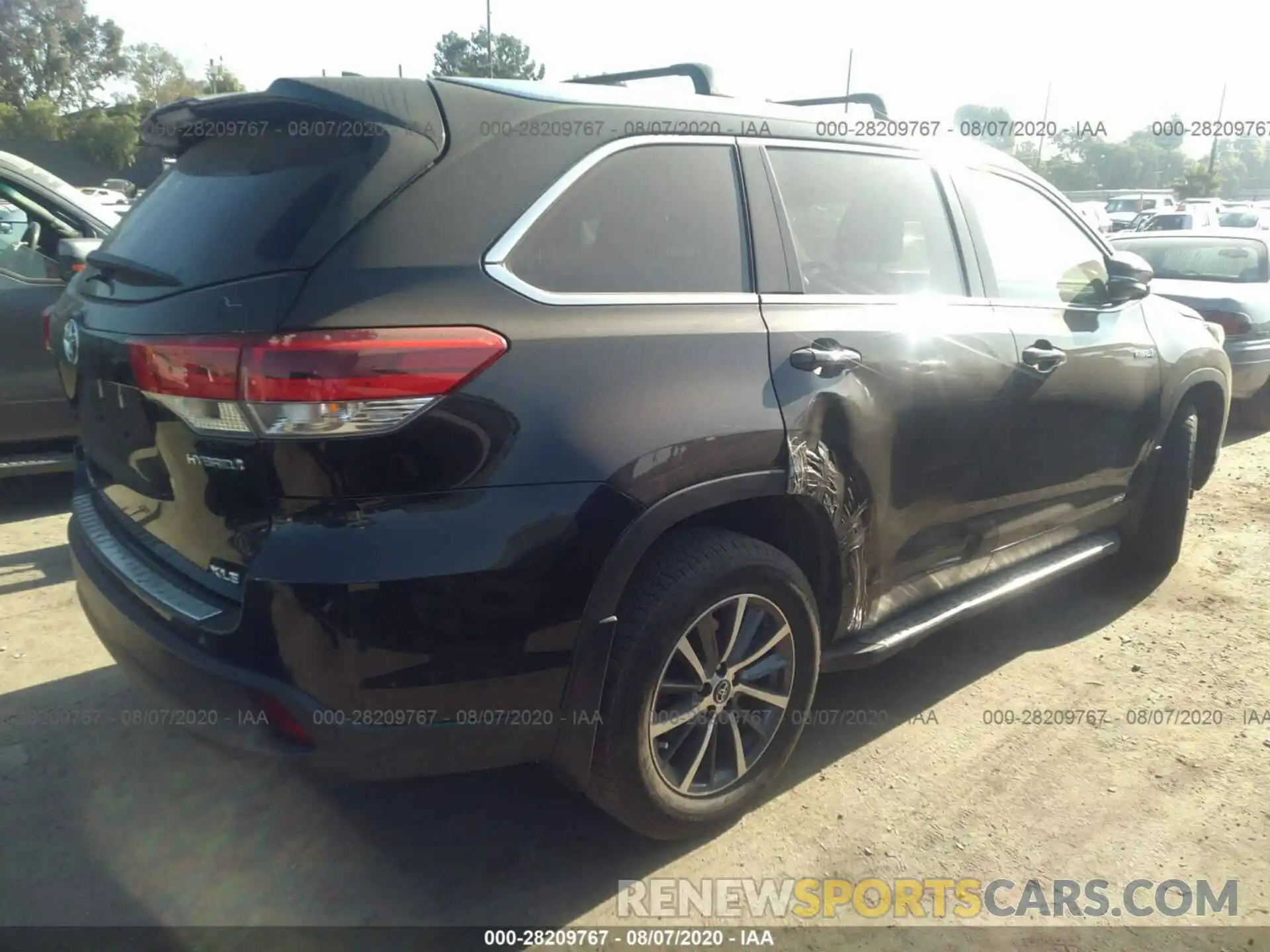 4 Фотография поврежденного автомобиля 5TDJGRFH6KS072726 TOYOTA HIGHLANDER 2019