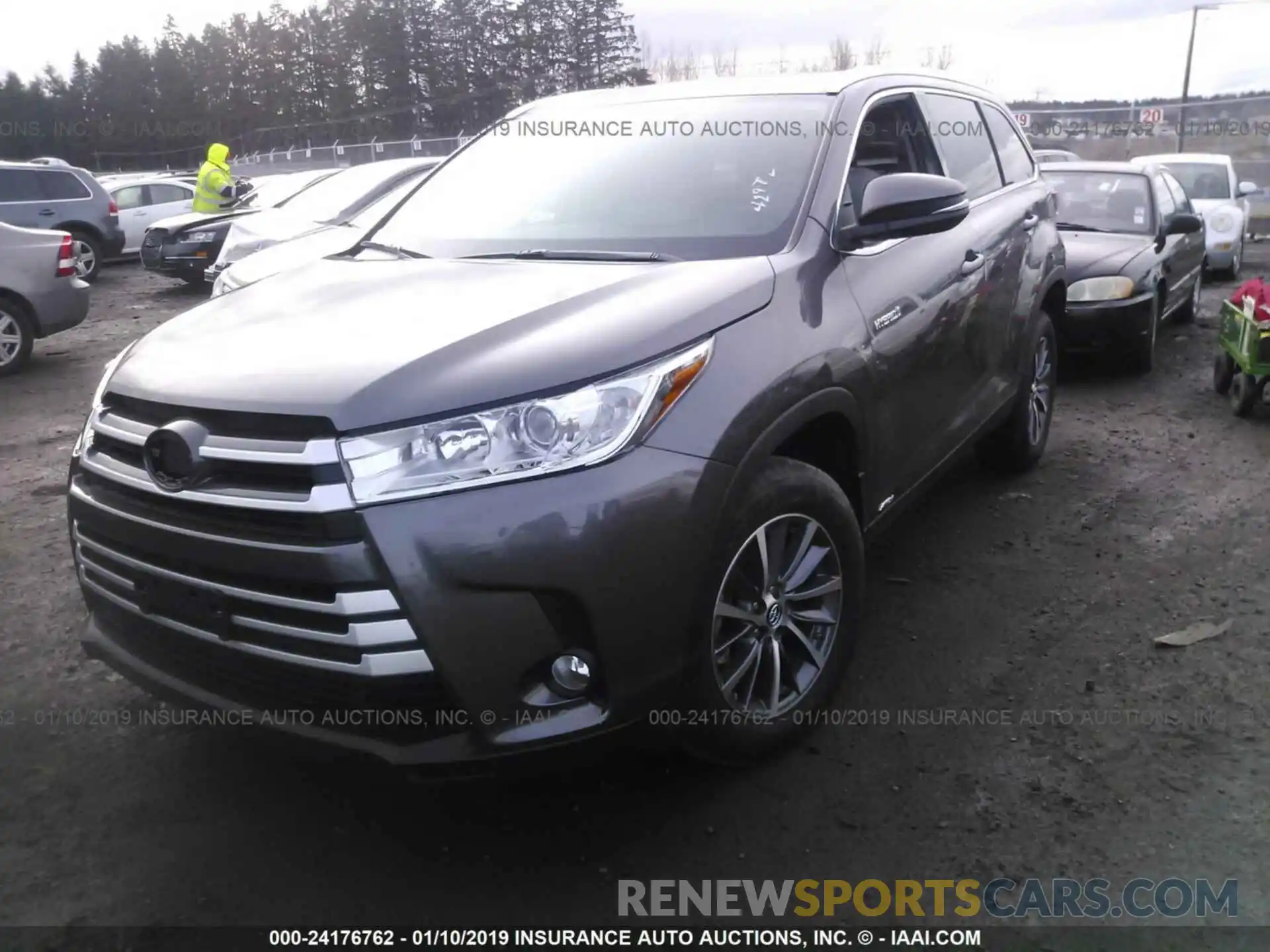 2 Фотография поврежденного автомобиля 5TDJGRFH7KS054297 TOYOTA HIGHLANDER 2019