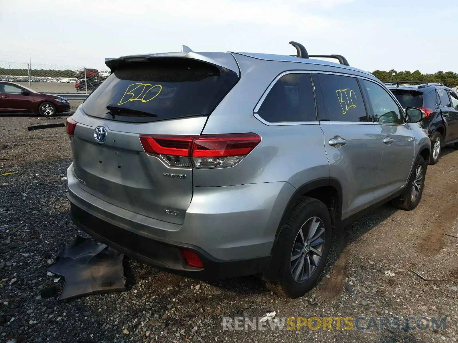 4 Фотография поврежденного автомобиля 5TDJGRFH7KS058074 TOYOTA HIGHLANDER 2019