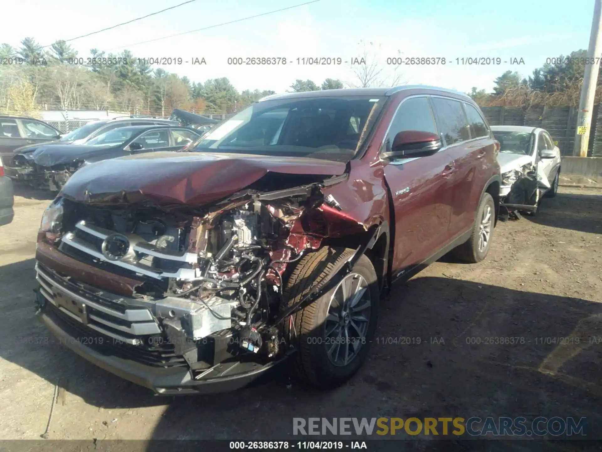 6 Photograph of a damaged car 5TDJGRFH7KS063159 TOYOTA HIGHLANDER 2019