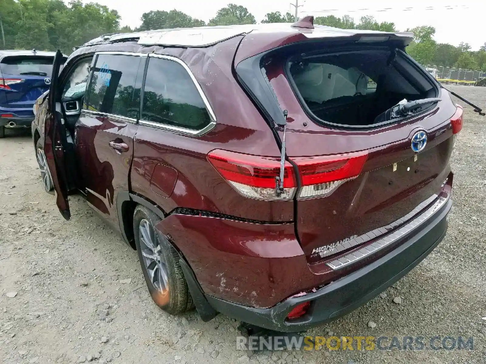 3 Фотография поврежденного автомобиля 5TDJGRFHXKS067299 TOYOTA HIGHLANDER 2019