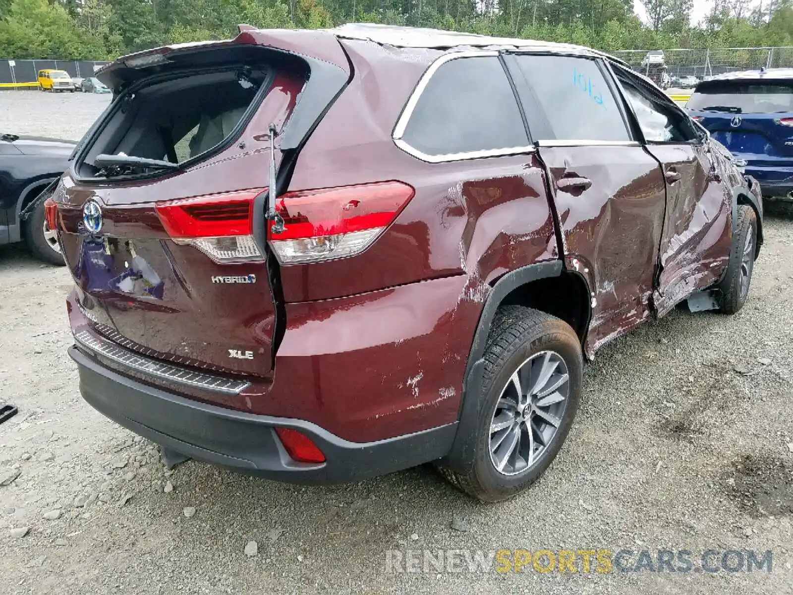 4 Фотография поврежденного автомобиля 5TDJGRFHXKS067299 TOYOTA HIGHLANDER 2019