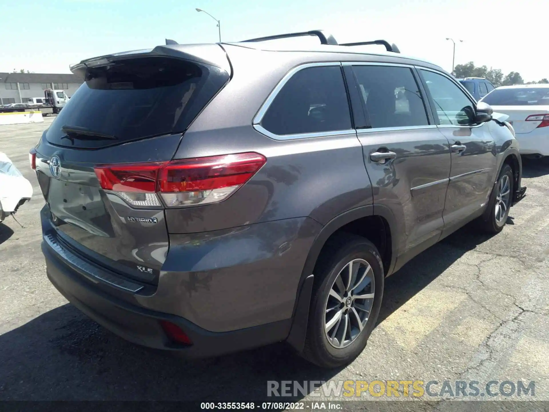 4 Фотография поврежденного автомобиля 5TDJGRFHXKS075550 TOYOTA HIGHLANDER 2019