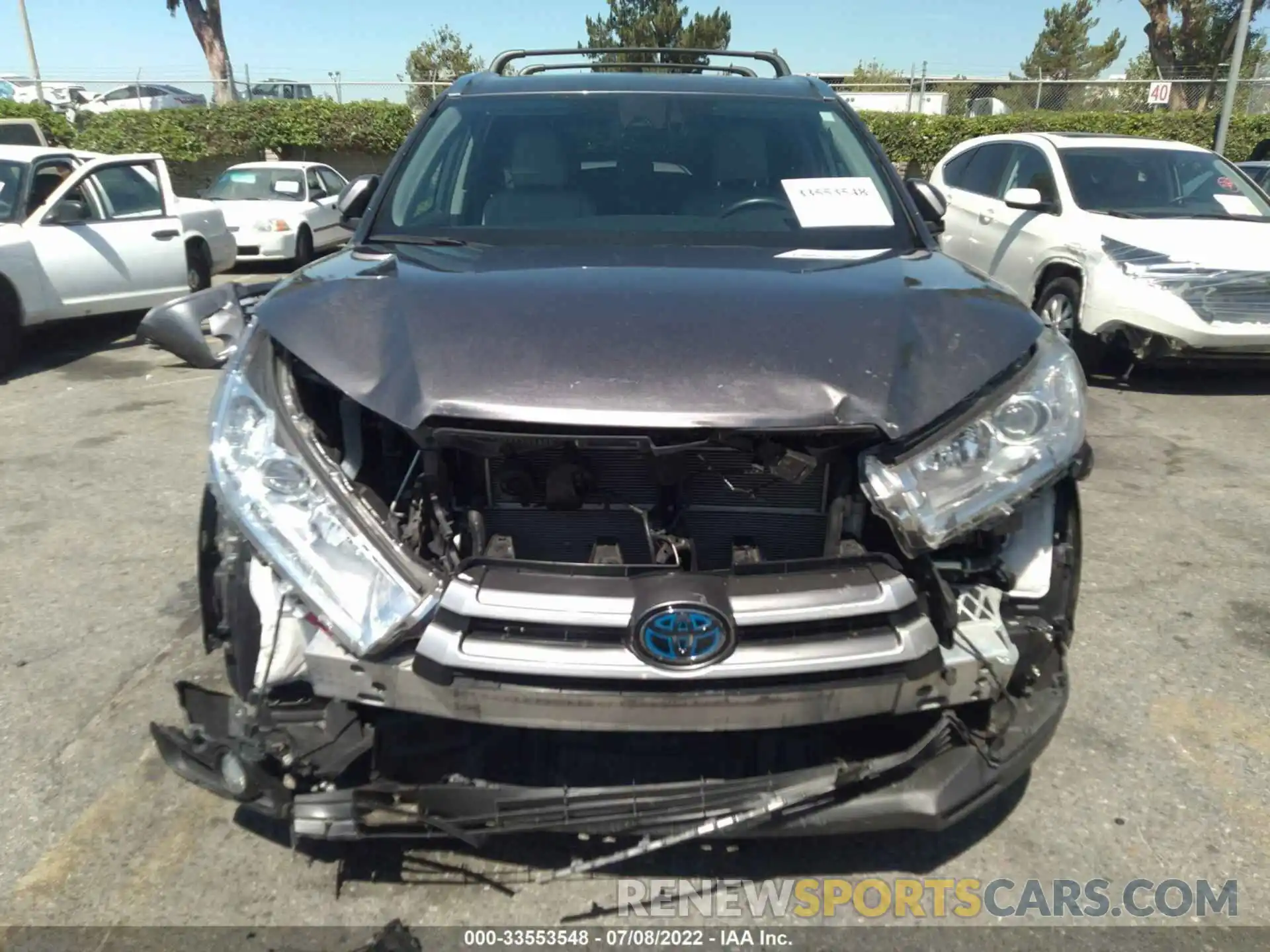 6 Photograph of a damaged car 5TDJGRFHXKS075550 TOYOTA HIGHLANDER 2019