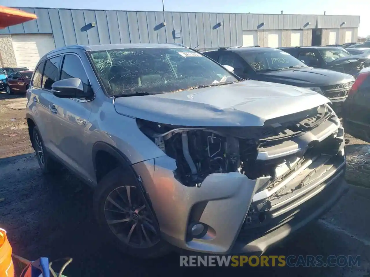 1 Photograph of a damaged car 5TDJGRFHXKS075922 TOYOTA HIGHLANDER 2019