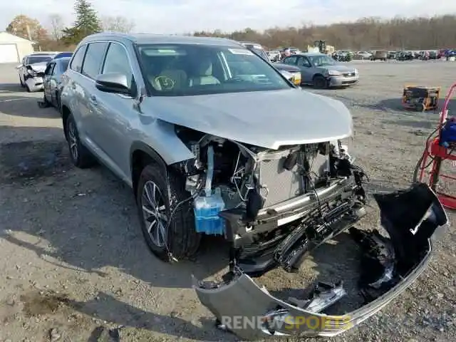 1 Фотография поврежденного автомобиля 5TDJZRFH0KS569295 TOYOTA HIGHLANDER 2019