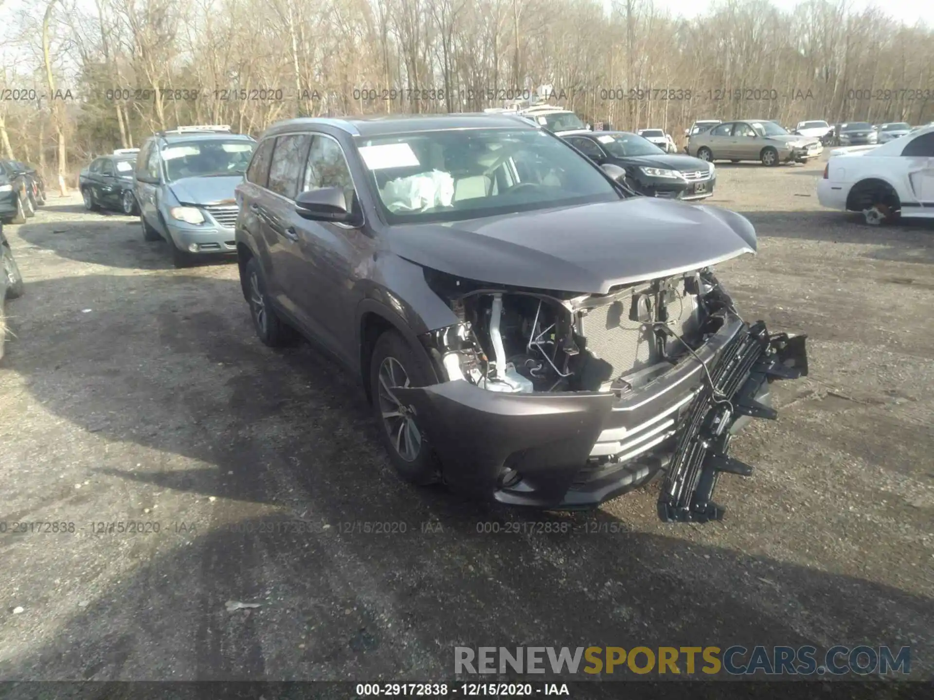 1 Photograph of a damaged car 5TDJZRFH0KS574917 TOYOTA HIGHLANDER 2019