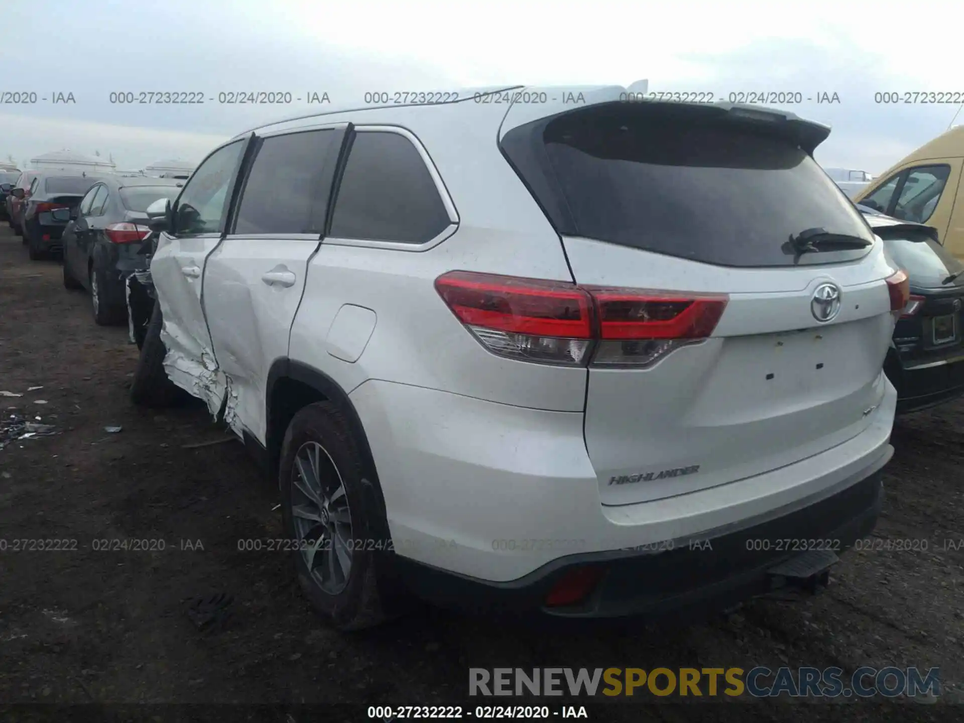 3 Фотография поврежденного автомобиля 5TDJZRFH0KS578367 TOYOTA HIGHLANDER 2019