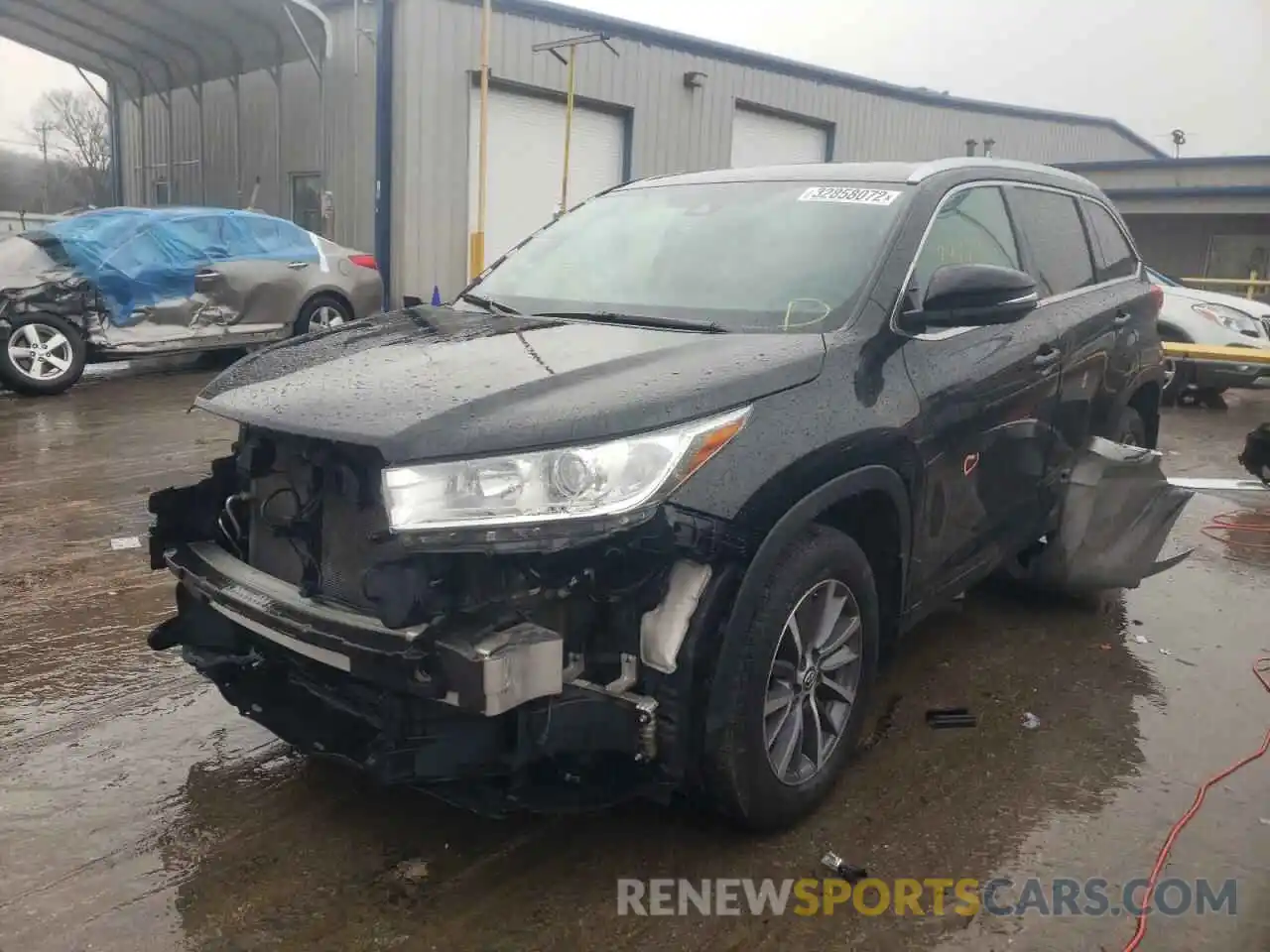 2 Фотография поврежденного автомобиля 5TDJZRFH0KS584170 TOYOTA HIGHLANDER 2019