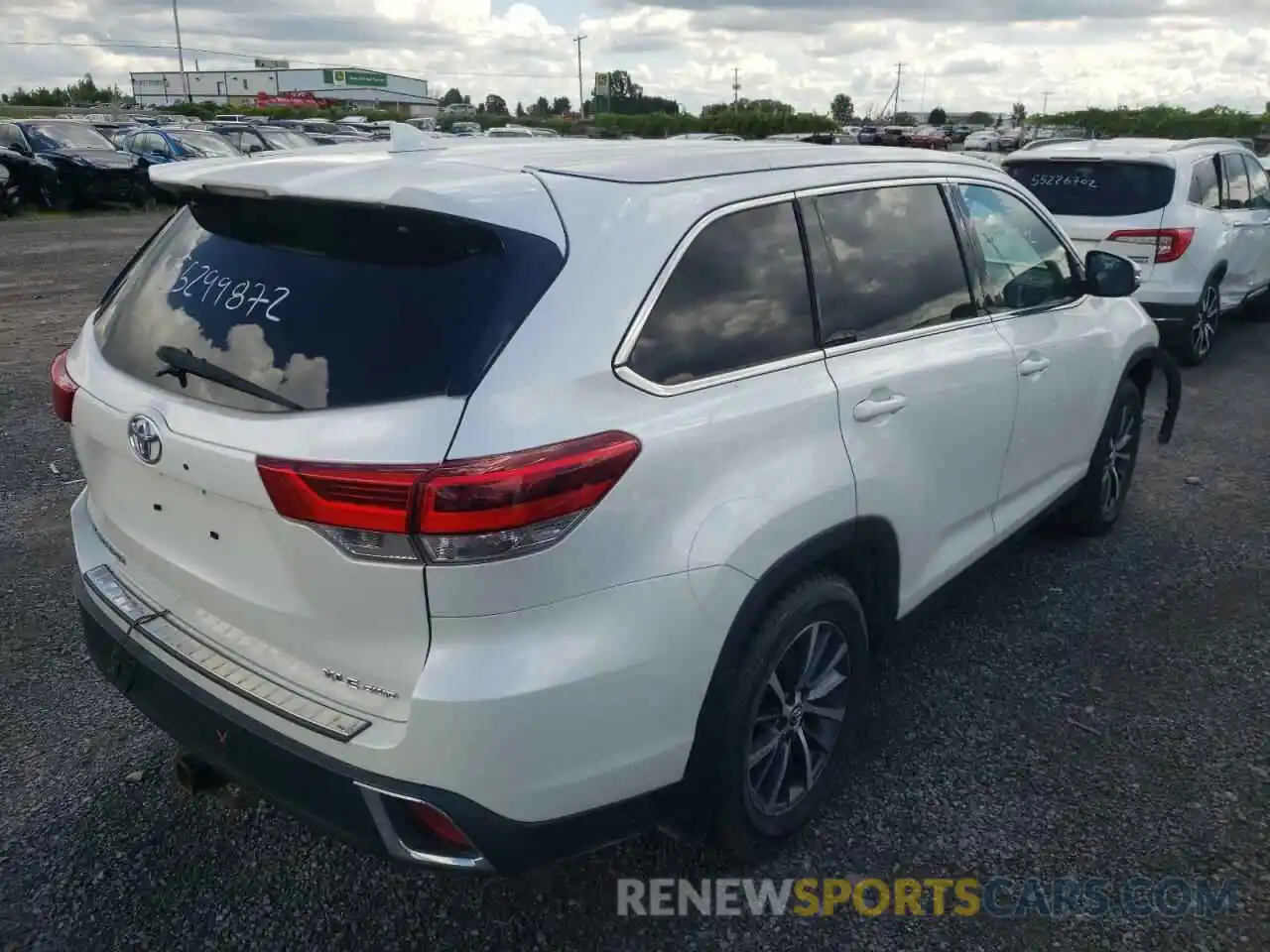 4 Фотография поврежденного автомобиля 5TDJZRFH0KS587926 TOYOTA HIGHLANDER 2019