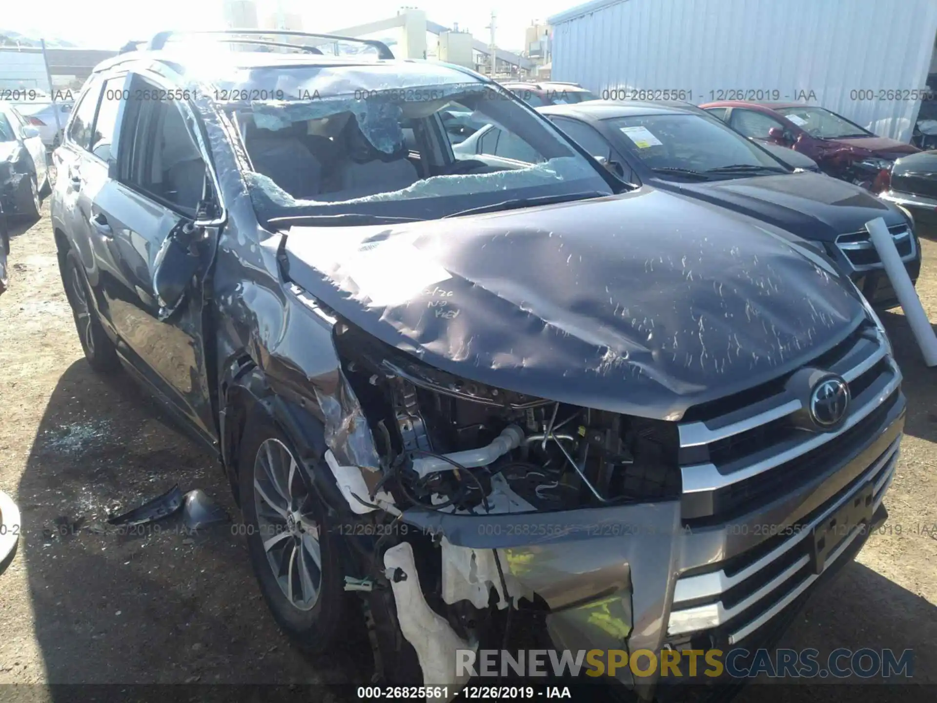 6 Фотография поврежденного автомобиля 5TDJZRFH0KS598067 TOYOTA HIGHLANDER 2019