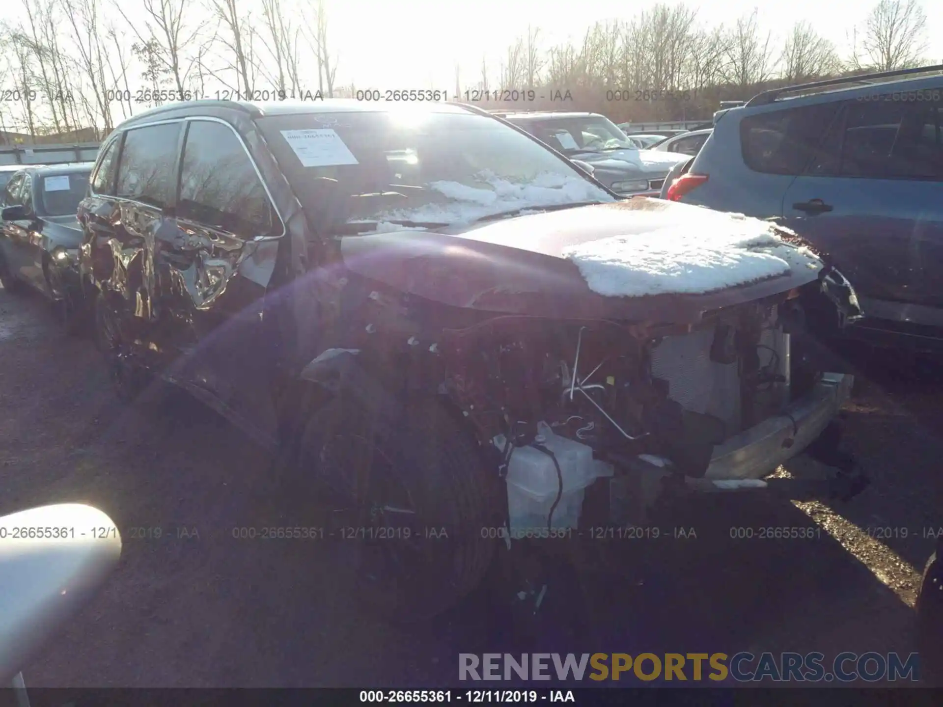 1 Photograph of a damaged car 5TDJZRFH0KS603879 TOYOTA HIGHLANDER 2019