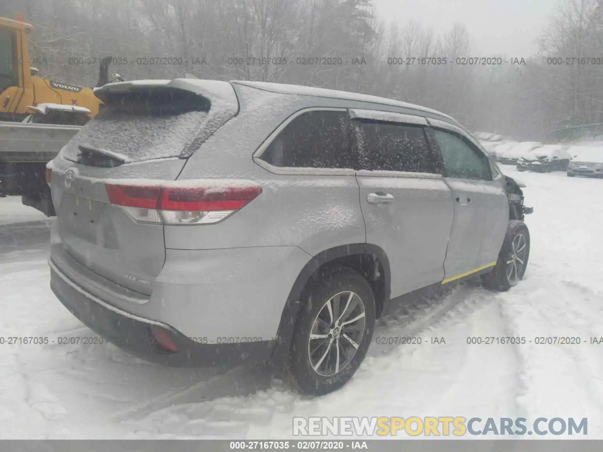 4 Фотография поврежденного автомобиля 5TDJZRFH0KS606393 TOYOTA HIGHLANDER 2019