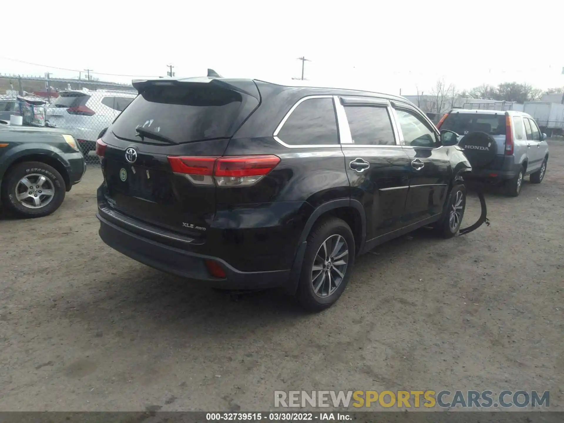 4 Фотография поврежденного автомобиля 5TDJZRFH0KS934025 TOYOTA HIGHLANDER 2019