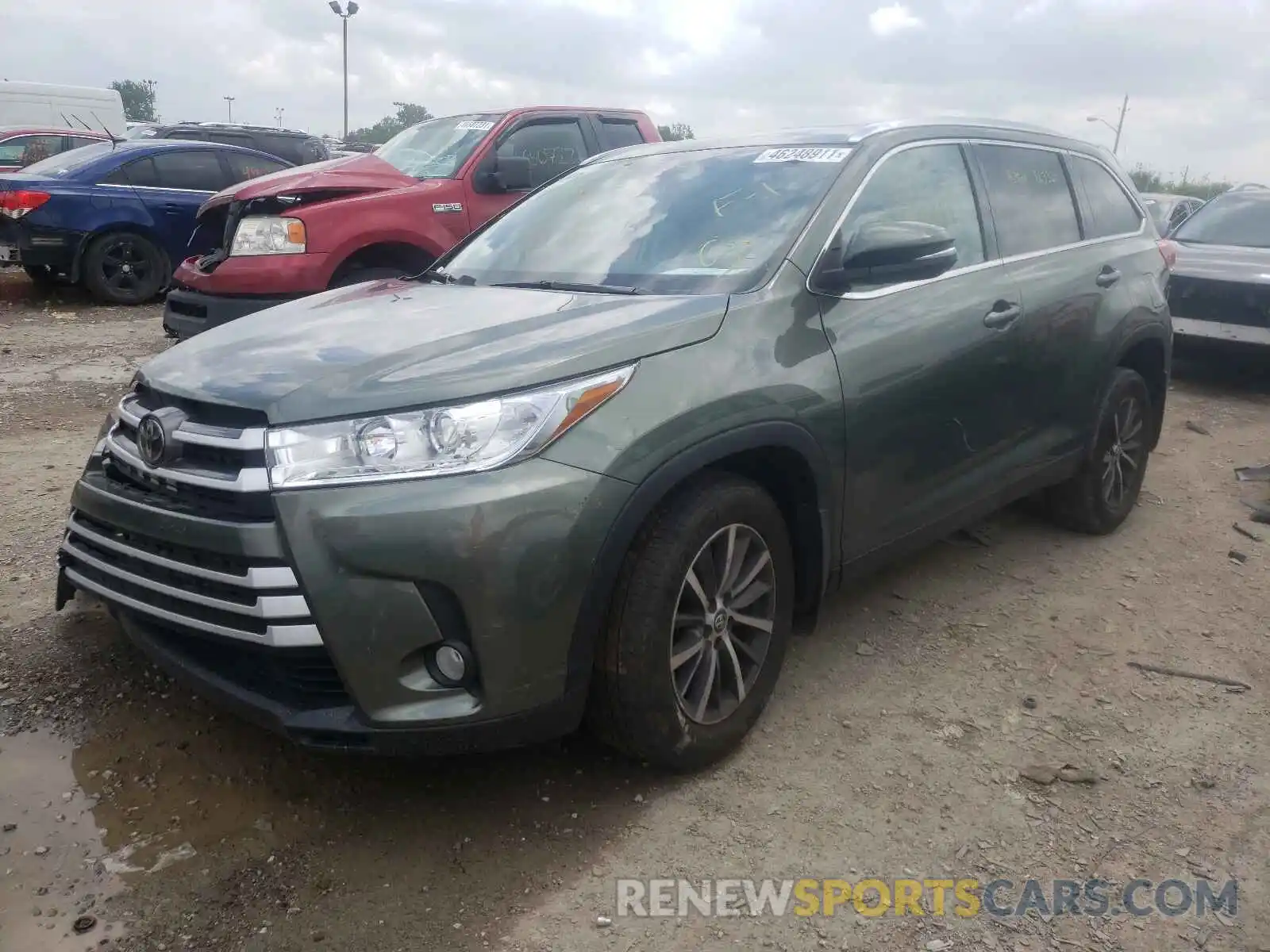 2 Фотография поврежденного автомобиля 5TDJZRFH0KS951701 TOYOTA HIGHLANDER 2019