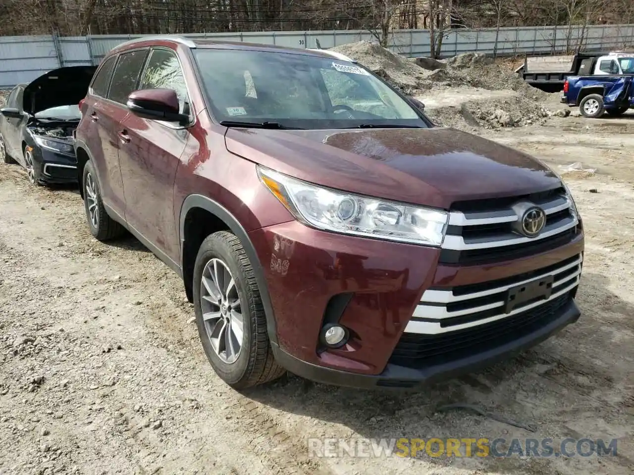 1 Фотография поврежденного автомобиля 5TDJZRFH0KS973696 TOYOTA HIGHLANDER 2019