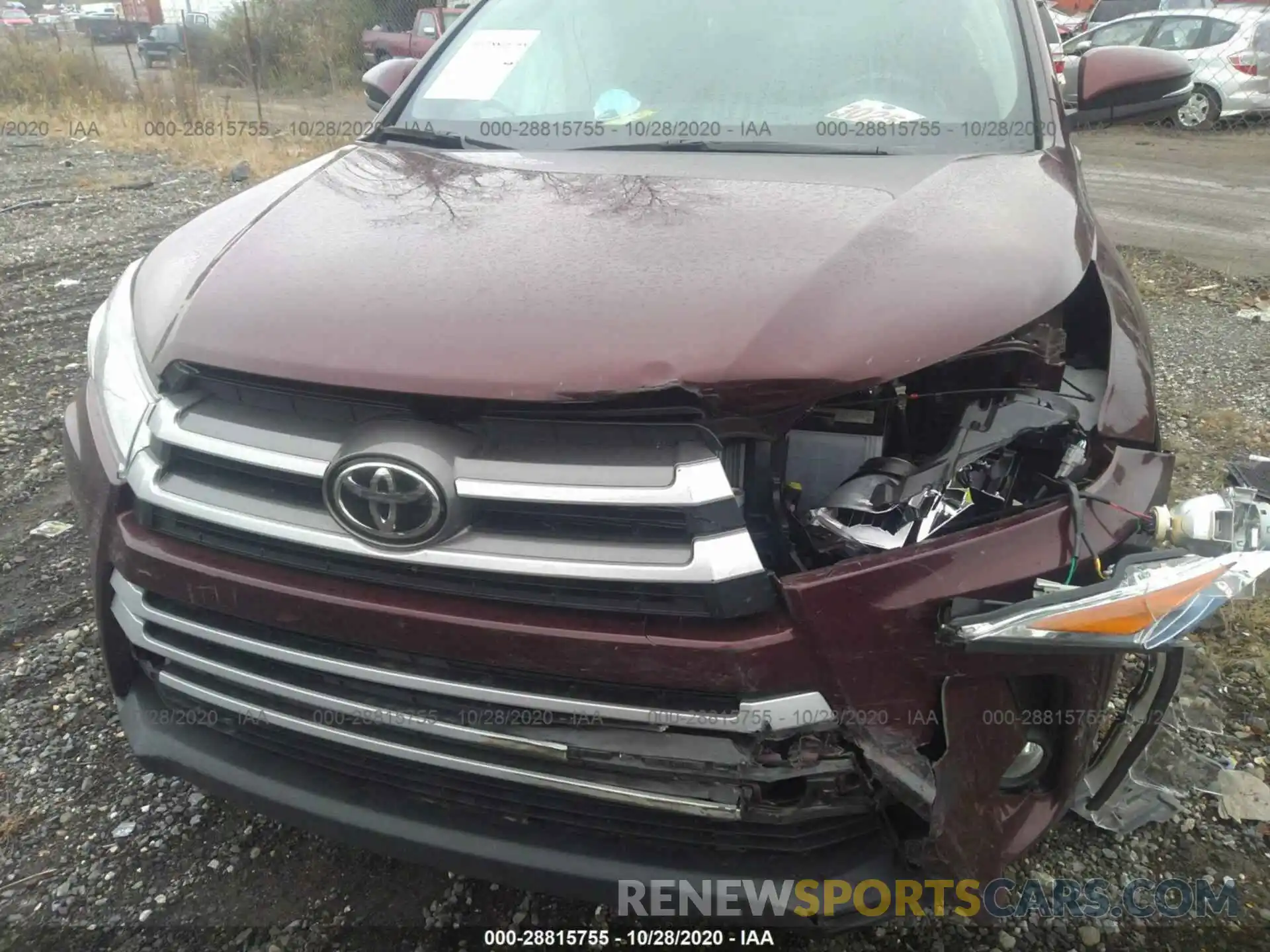 6 Photograph of a damaged car 5TDJZRFH0KS980356 TOYOTA HIGHLANDER 2019