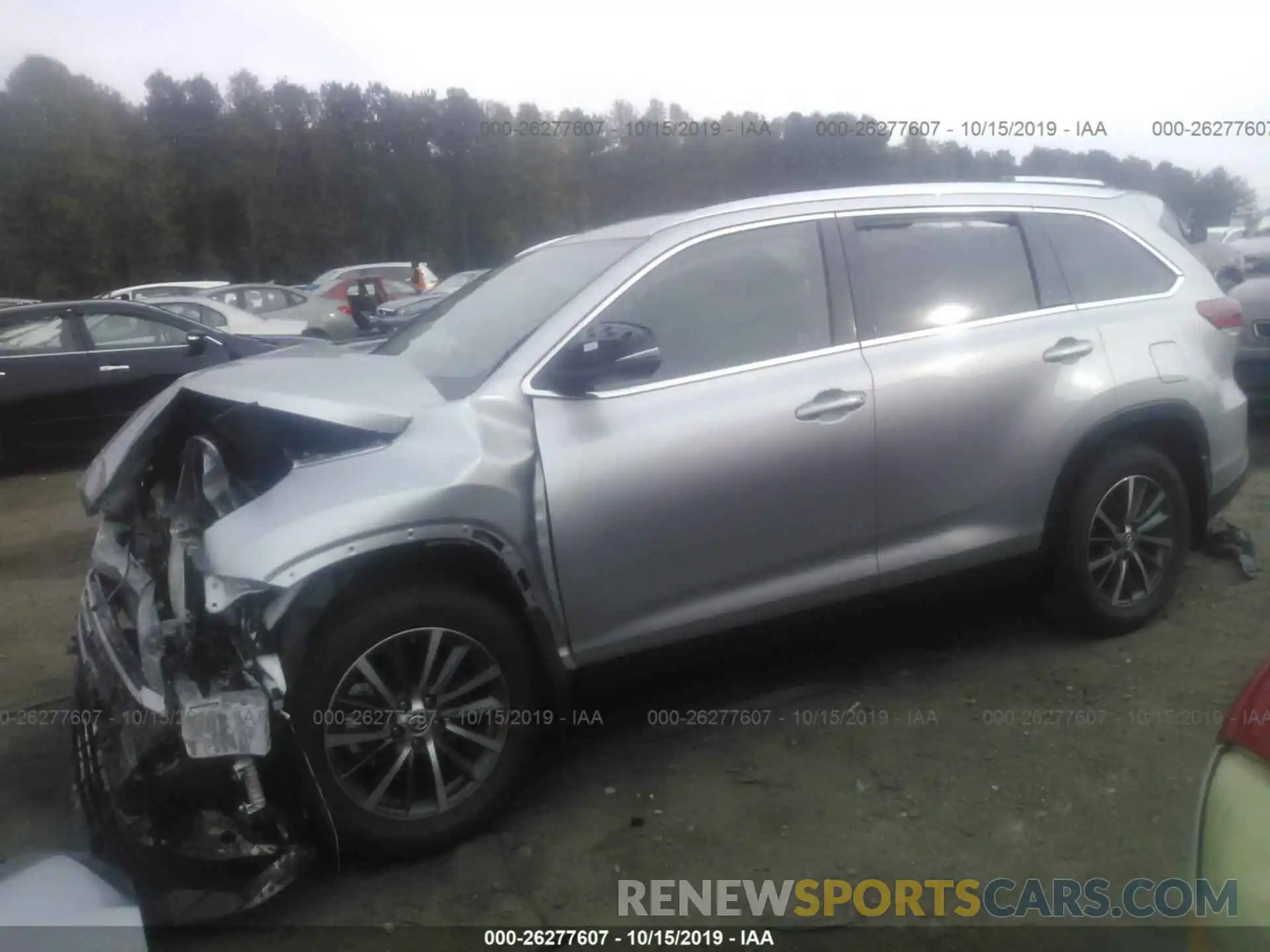 2 Photograph of a damaged car 5TDJZRFH1KS582198 TOYOTA HIGHLANDER 2019