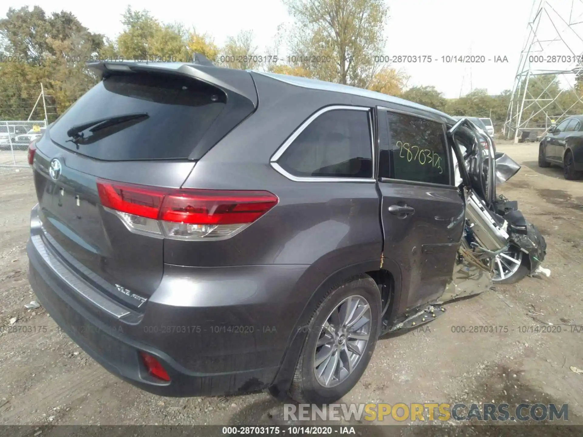 4 Фотография поврежденного автомобиля 5TDJZRFH1KS583691 TOYOTA HIGHLANDER 2019