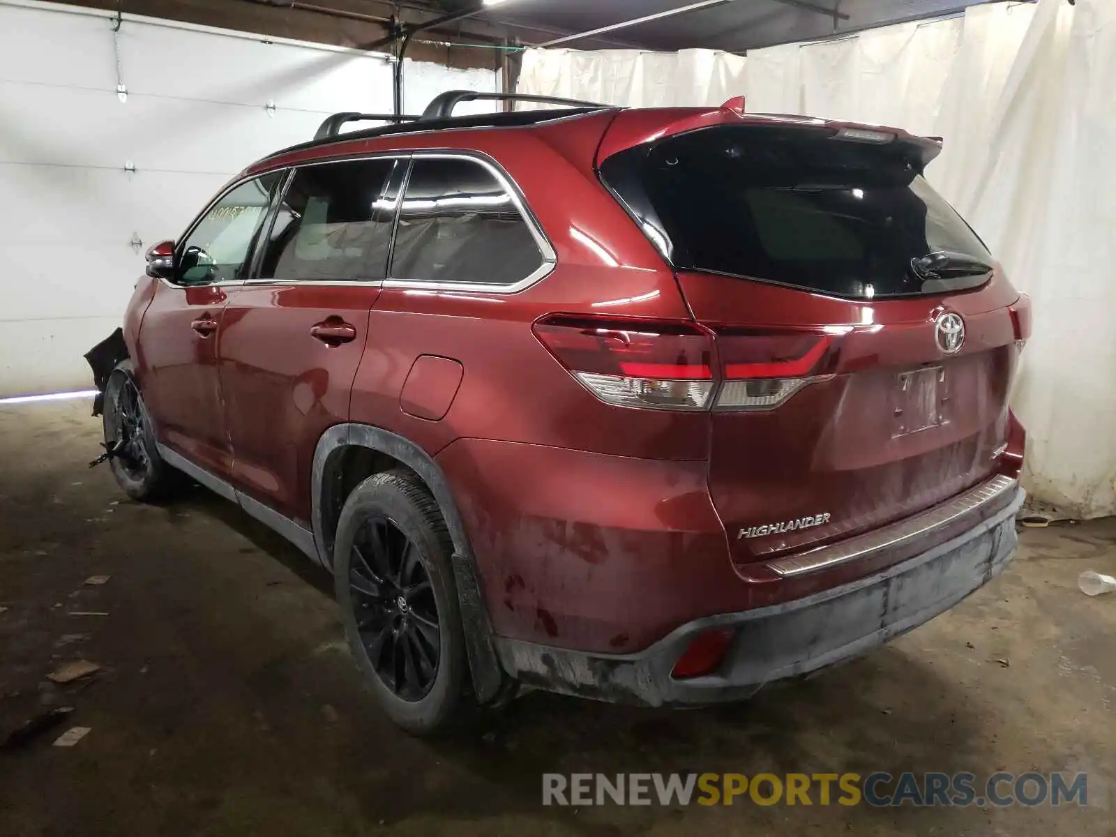 3 Фотография поврежденного автомобиля 5TDJZRFH1KS609657 TOYOTA HIGHLANDER 2019