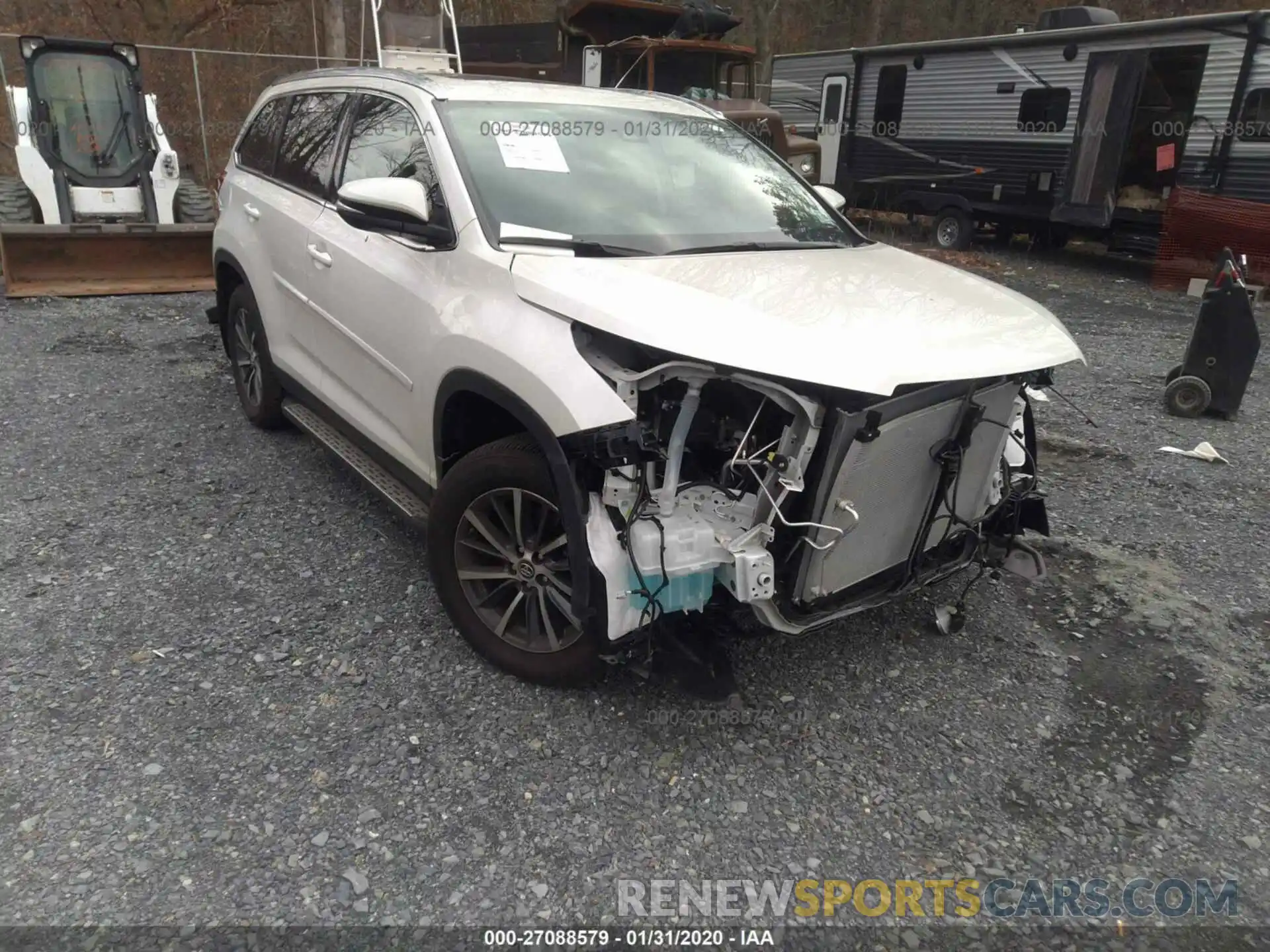 1 Photograph of a damaged car 5TDJZRFH1KS610971 TOYOTA HIGHLANDER 2019