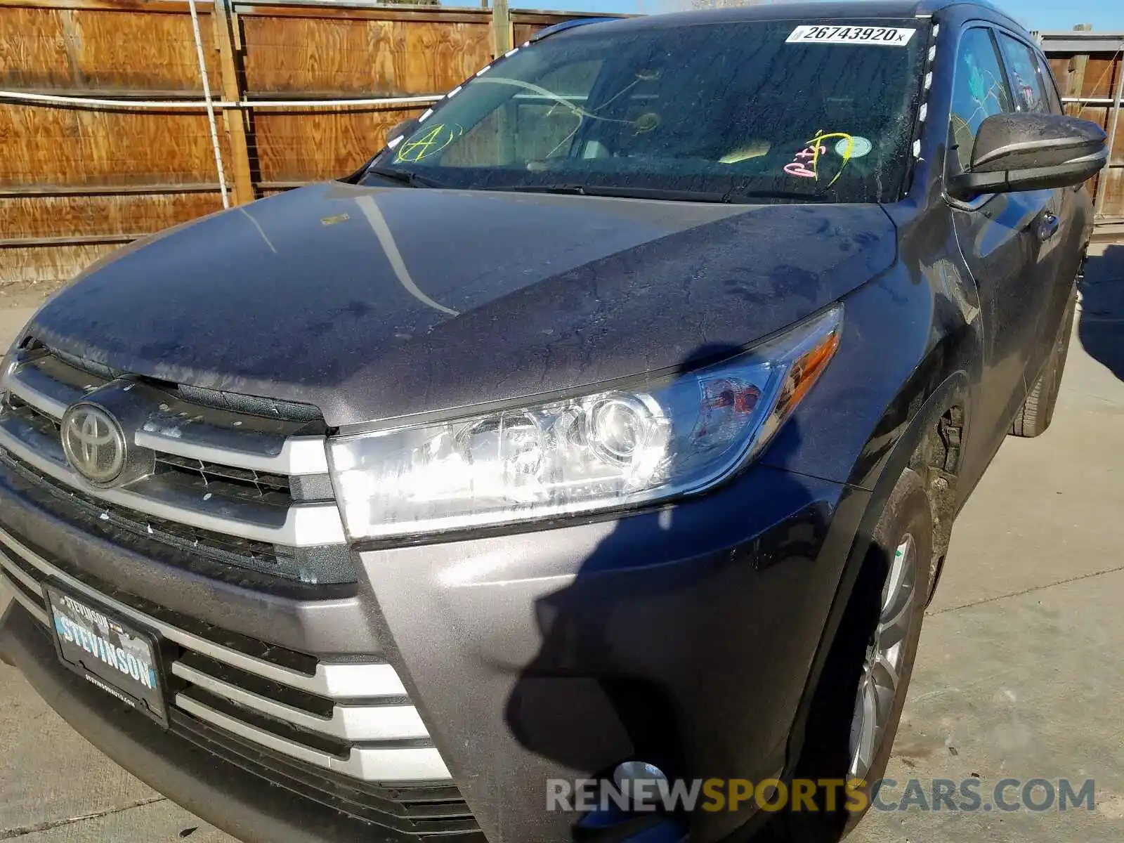 2 Фотография поврежденного автомобиля 5TDJZRFH1KS628547 TOYOTA HIGHLANDER 2019