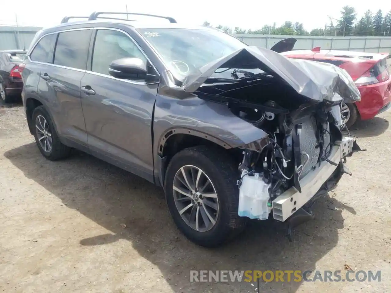 1 Фотография поврежденного автомобиля 5TDJZRFH1KS702226 TOYOTA HIGHLANDER 2019