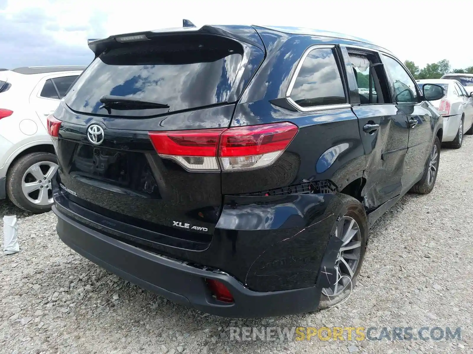 4 Фотография поврежденного автомобиля 5TDJZRFH1KS707331 TOYOTA HIGHLANDER 2019