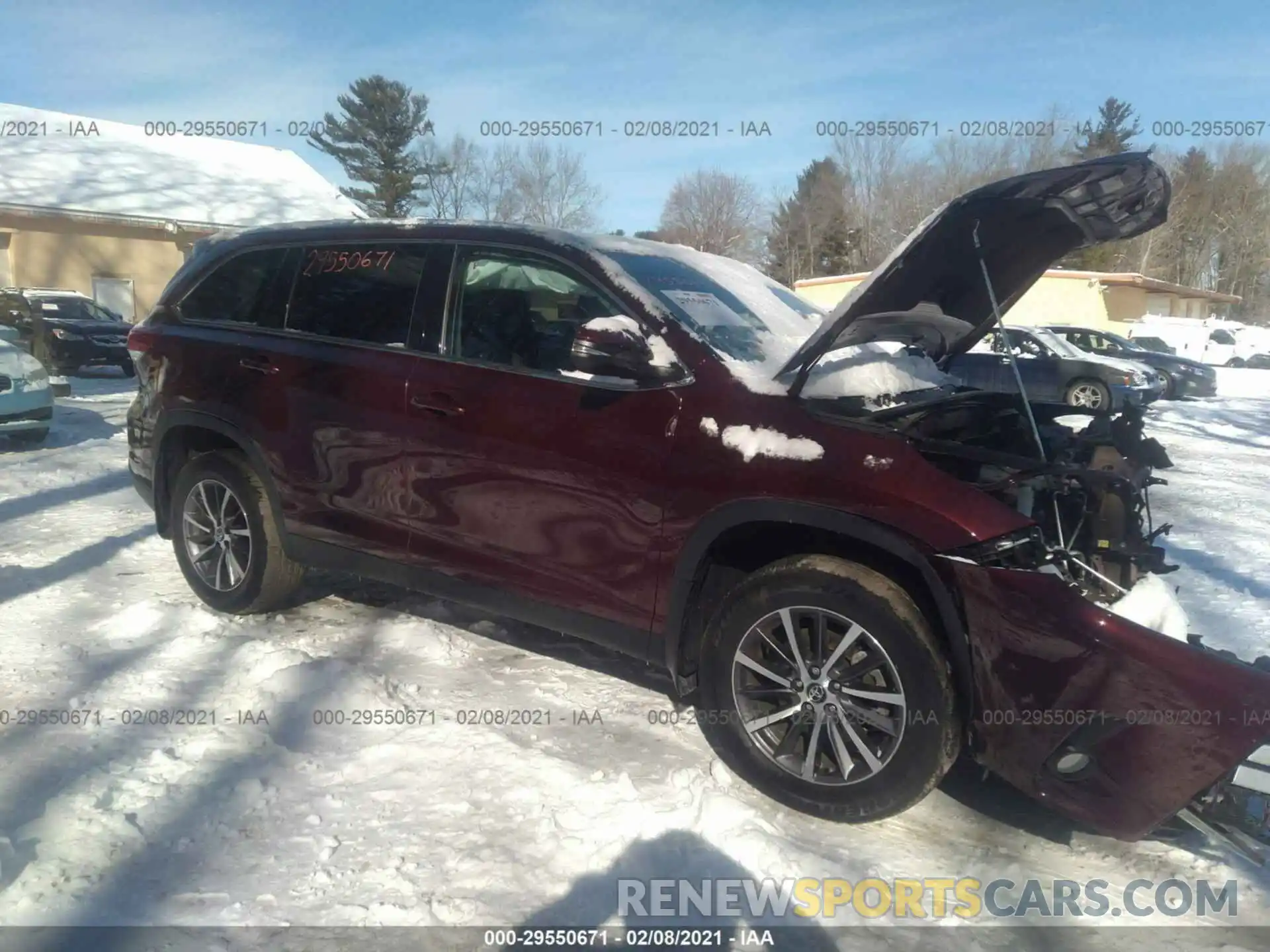 1 Photograph of a damaged car 5TDJZRFH1KS962058 TOYOTA HIGHLANDER 2019