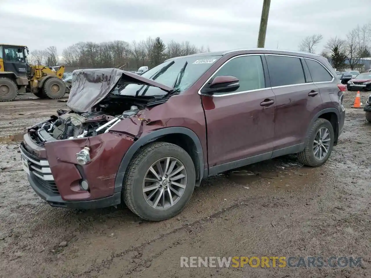 1 Photograph of a damaged car 5TDJZRFH1KS968796 TOYOTA HIGHLANDER 2019