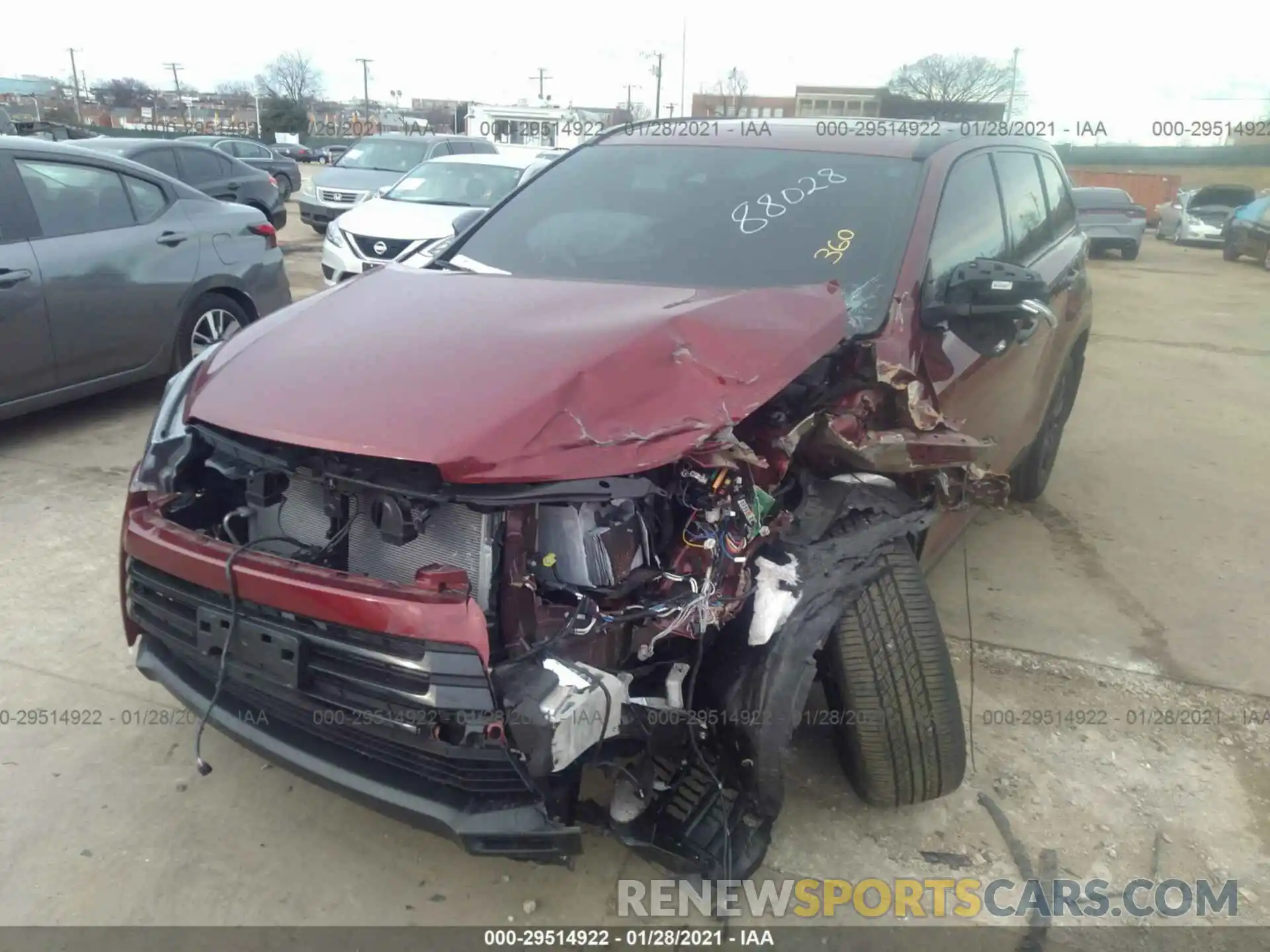 6 Photograph of a damaged car 5TDJZRFH1KS988028 TOYOTA HIGHLANDER 2019